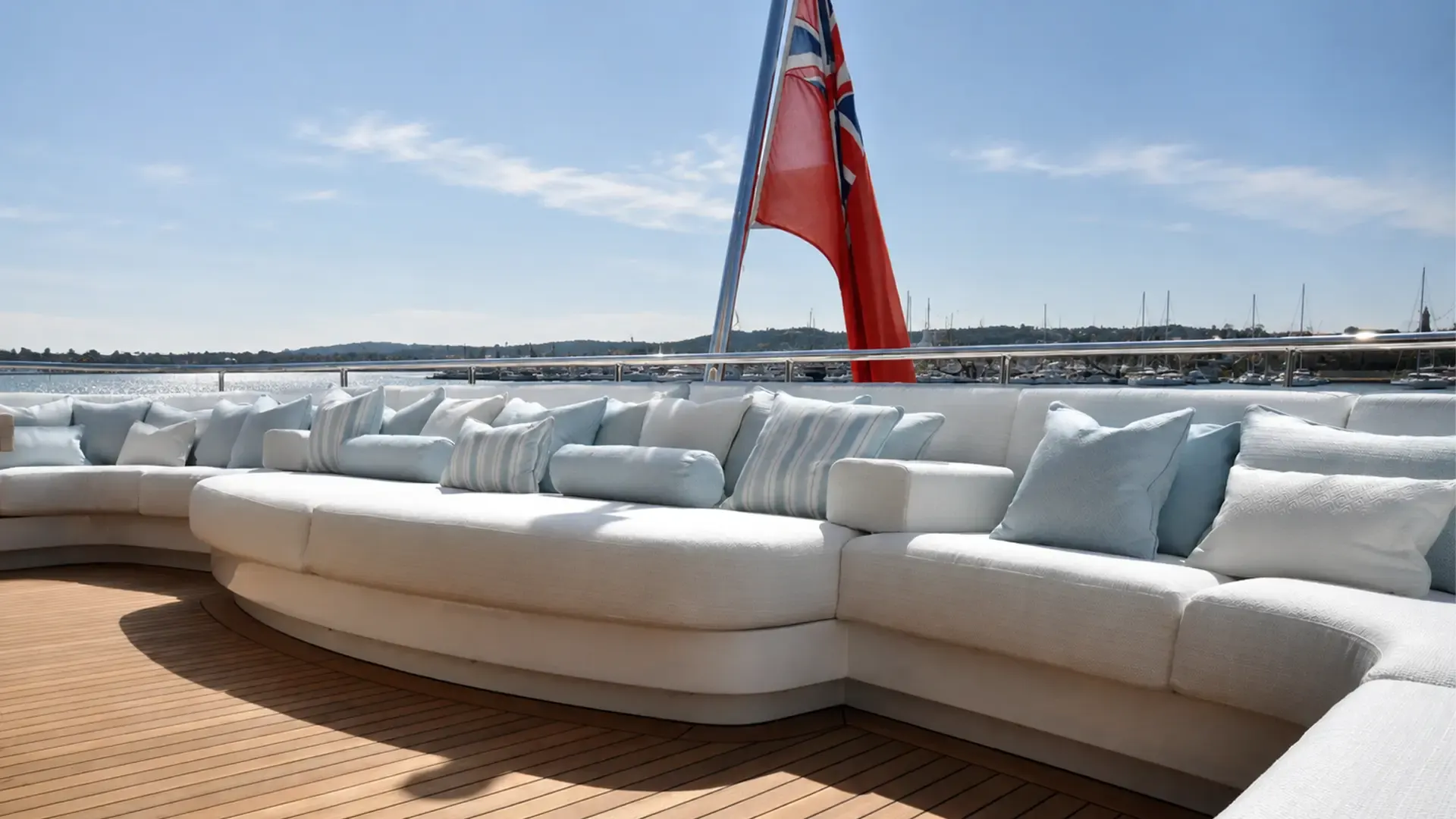 Carbon fibre composite superstructure built by SYCS for a superyacht